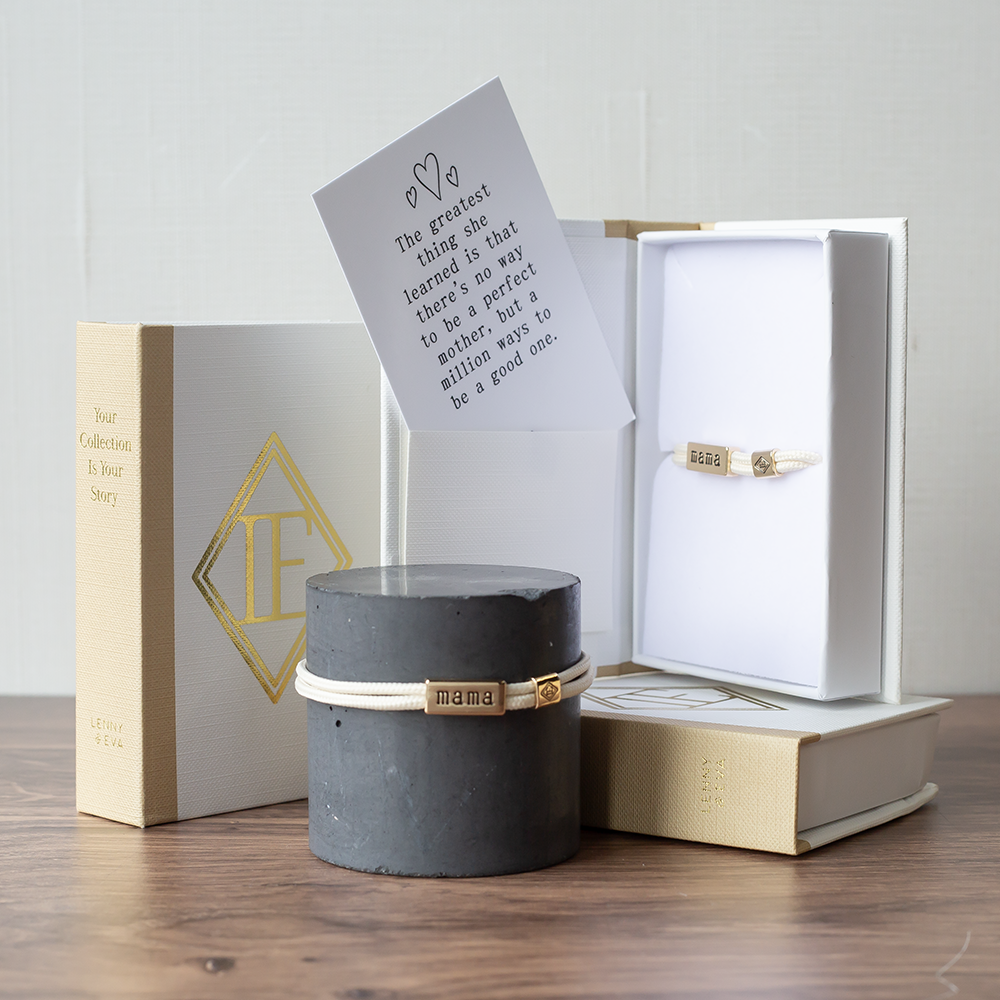 Sentiment Cord Bracelet-Mama, Ivory – Lenny and Eva Sentiment Cord Bracelet-Mama, Ivory – Lenny and Eva