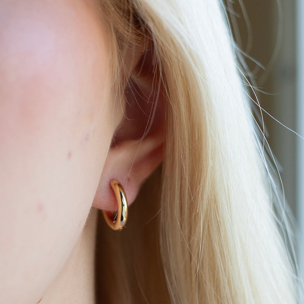 Gilded Earrings-Hoop Huggies