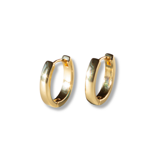 Gilded Earrings-Oval Hoops