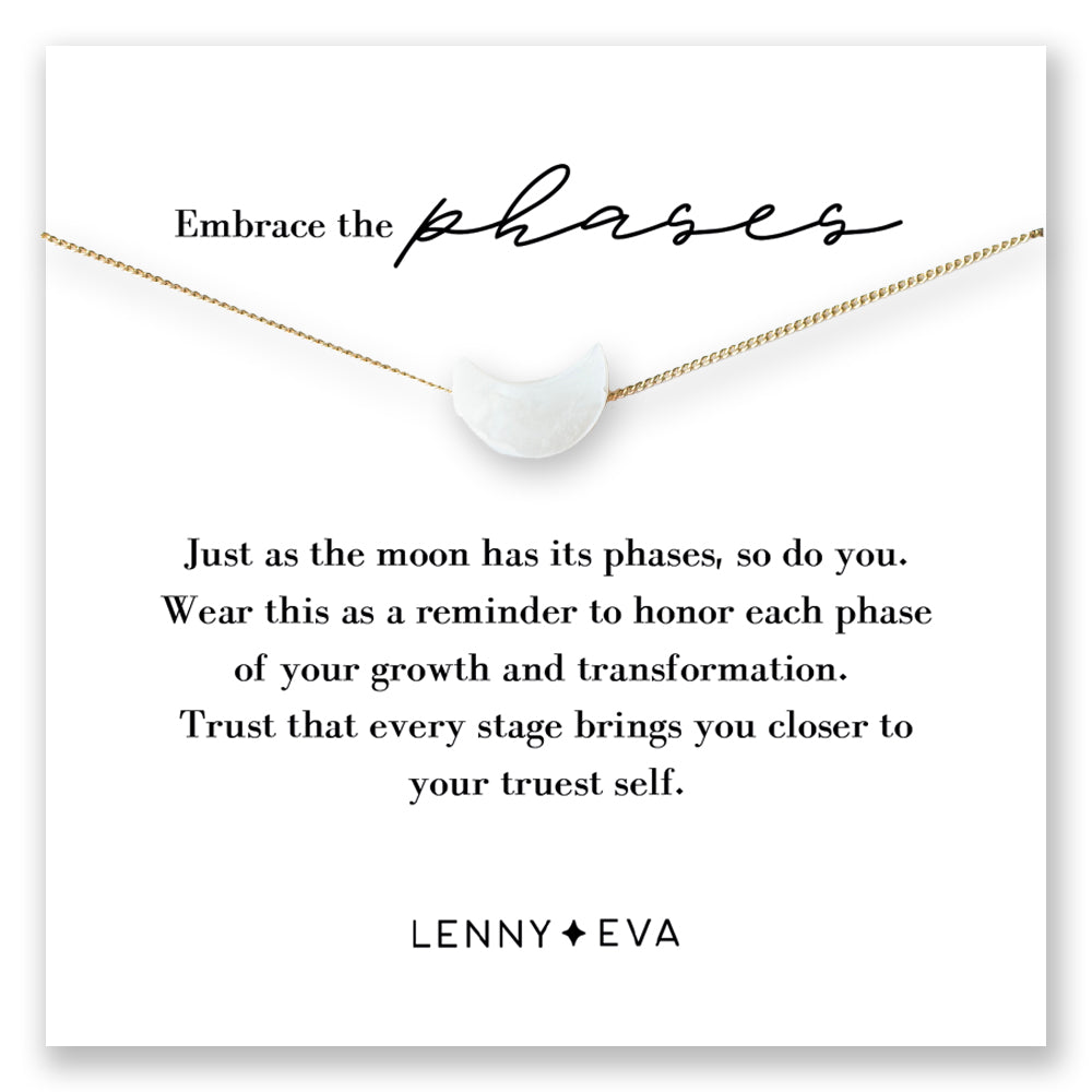 Intentions Symbol Necklace-Moon – Lenny and Eva