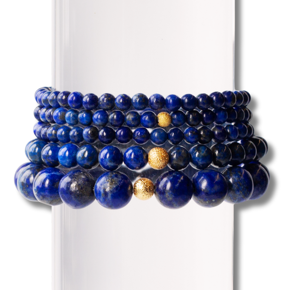 Load image into Gallery viewer, Gemstone Bracelets-Lapis Lazuli, 3 Sizes
