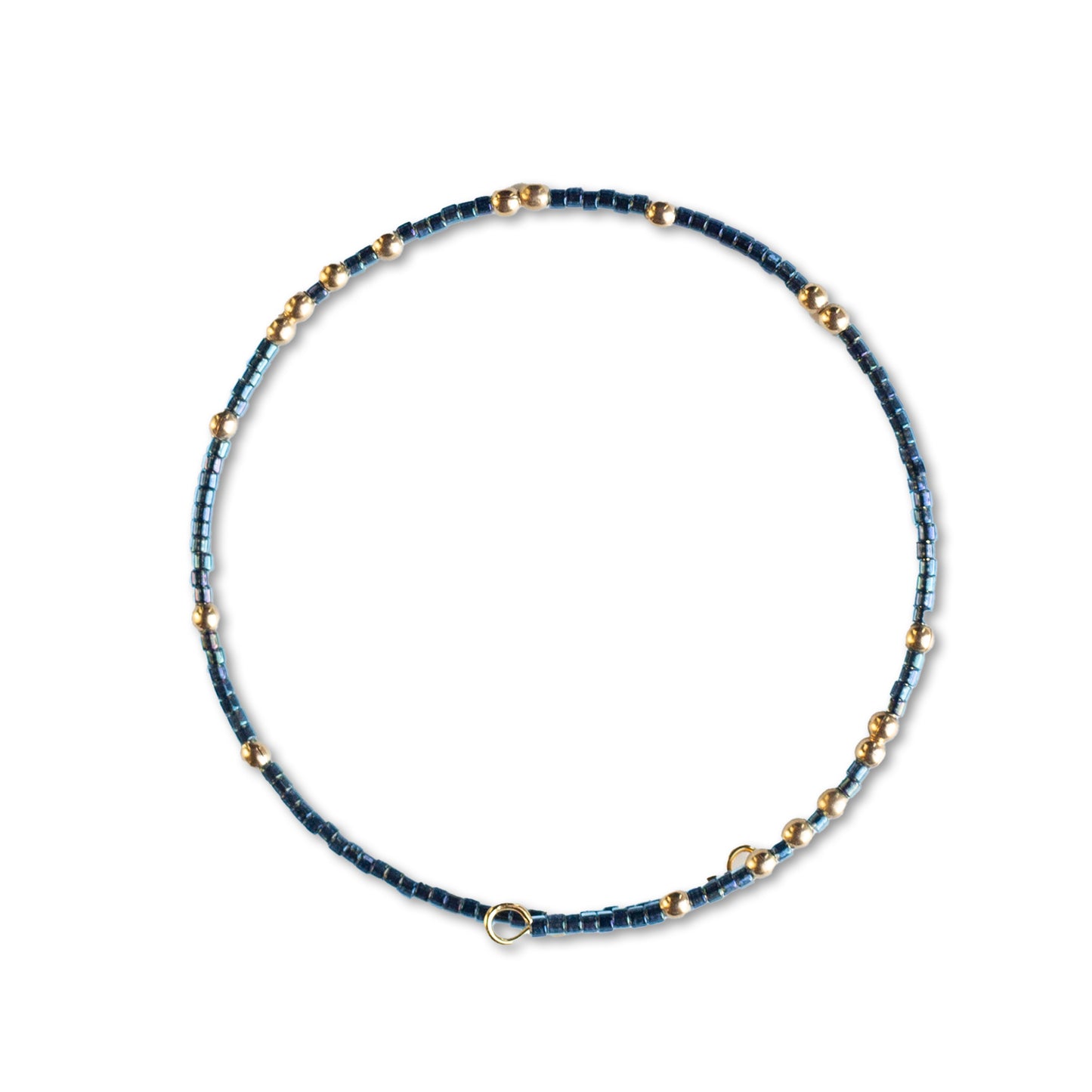 Confetti Bangle-Metallic Blue