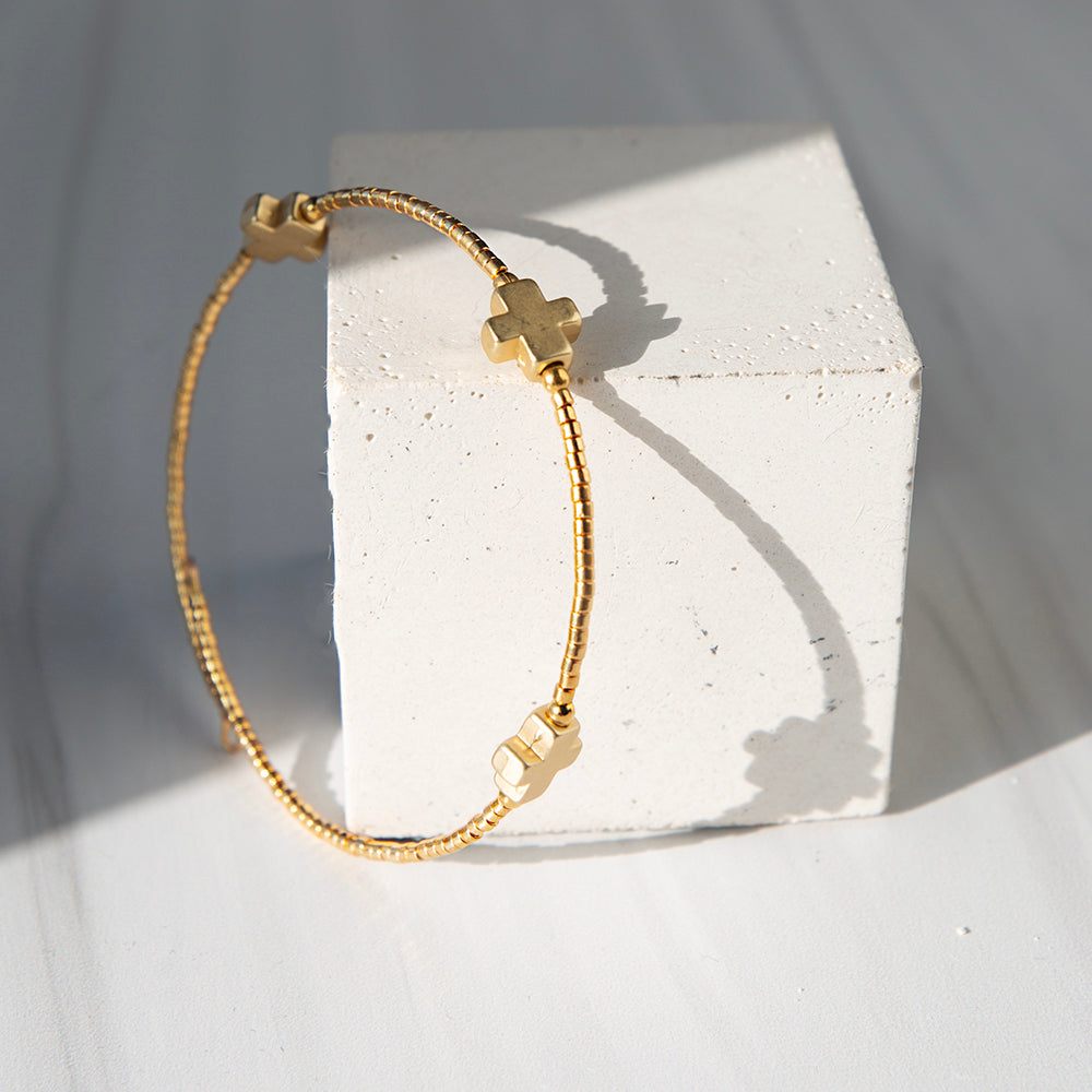 Faithful Bangle-Gold – Lenny and Eva