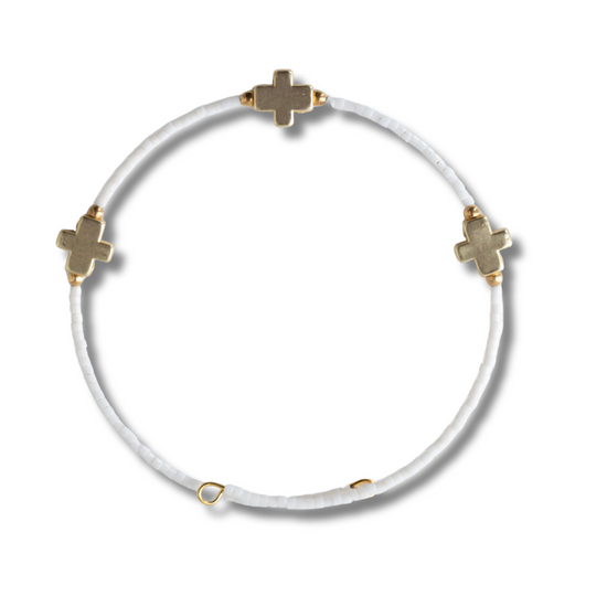Load image into Gallery viewer, Faithful Bangle-White
