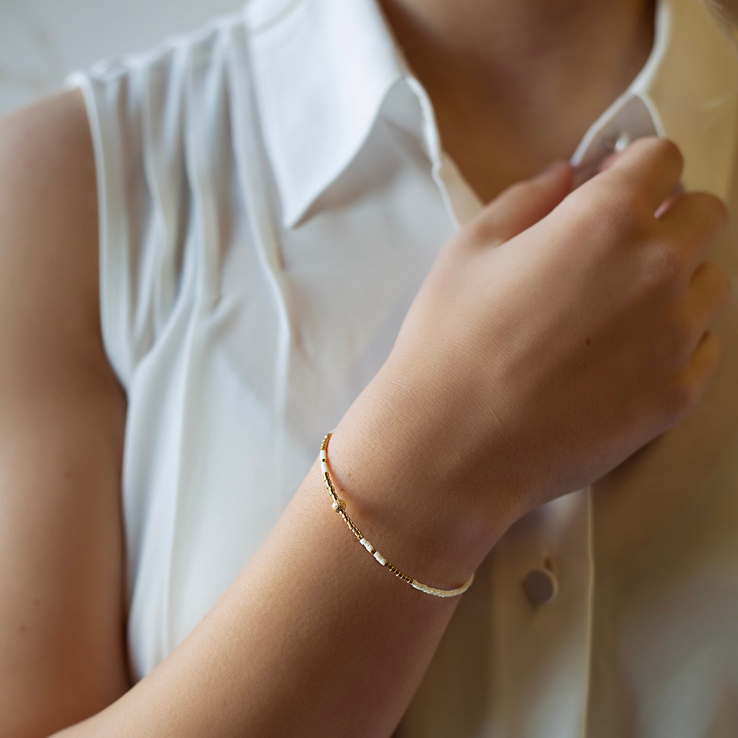 Sprinkles Bangle-White – Lenny and Eva