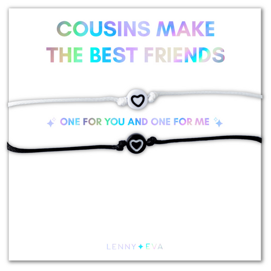 Shareable Friendship Bracelets-Cousins Make the Best Friends, Waxed Cord