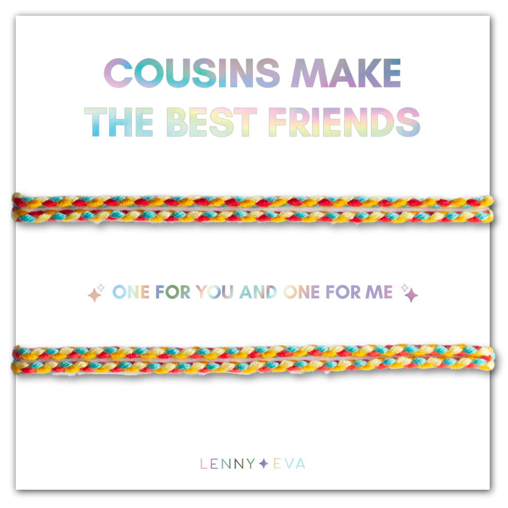 Lenny & Eva Friendship Bracelet: Mushroom - Rainbow
