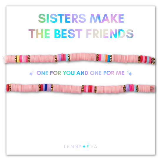 Shareable Friendship Bracelets-Sisters Make the Best Friends, Clay