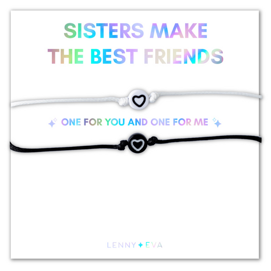 Shareable Friendship Bracelets-Sisters Make the Best Friends, Waxed Cord