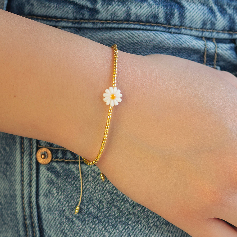 Intentions Cord Bracelet-Daisy