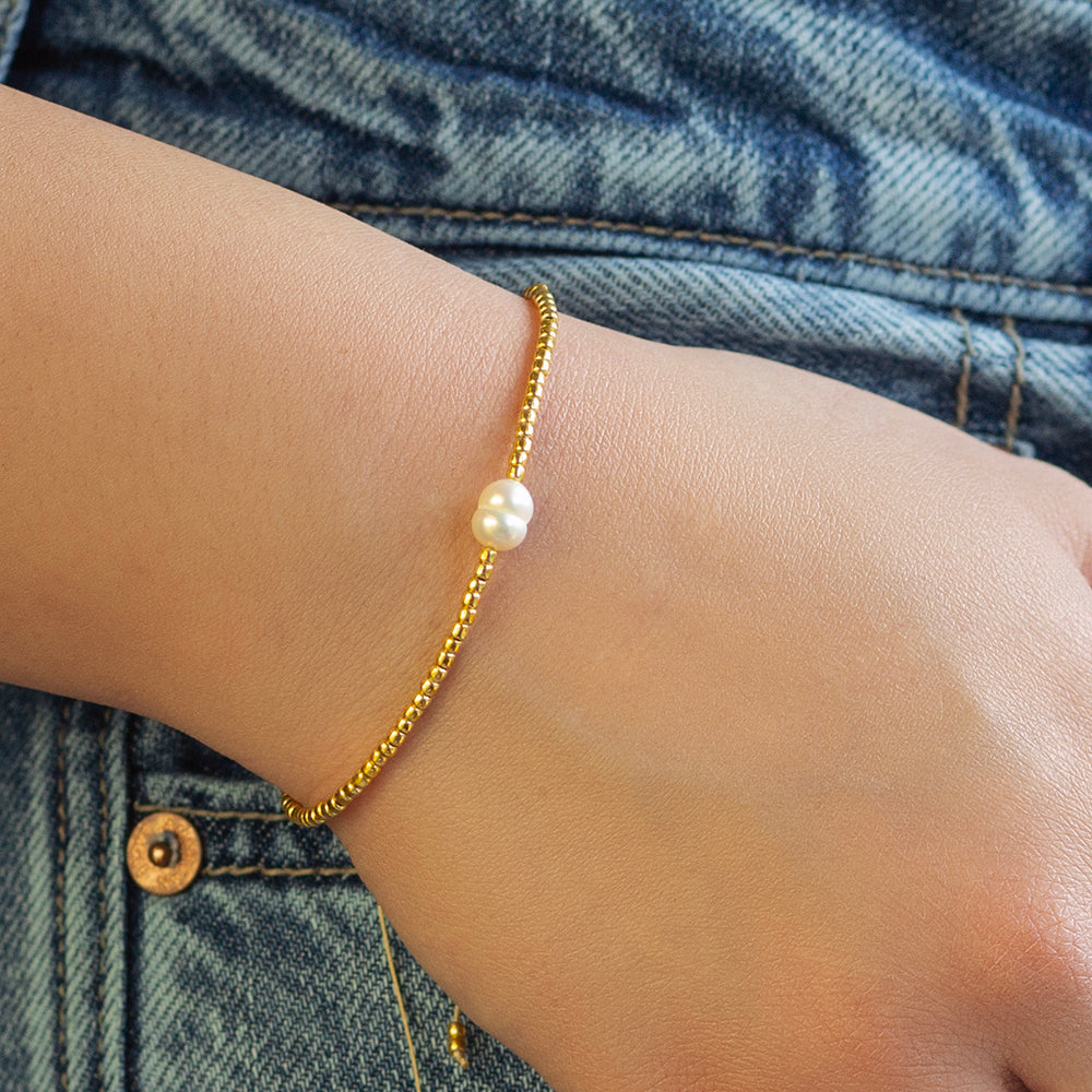 Intentions Cord Bracelet-Pearl