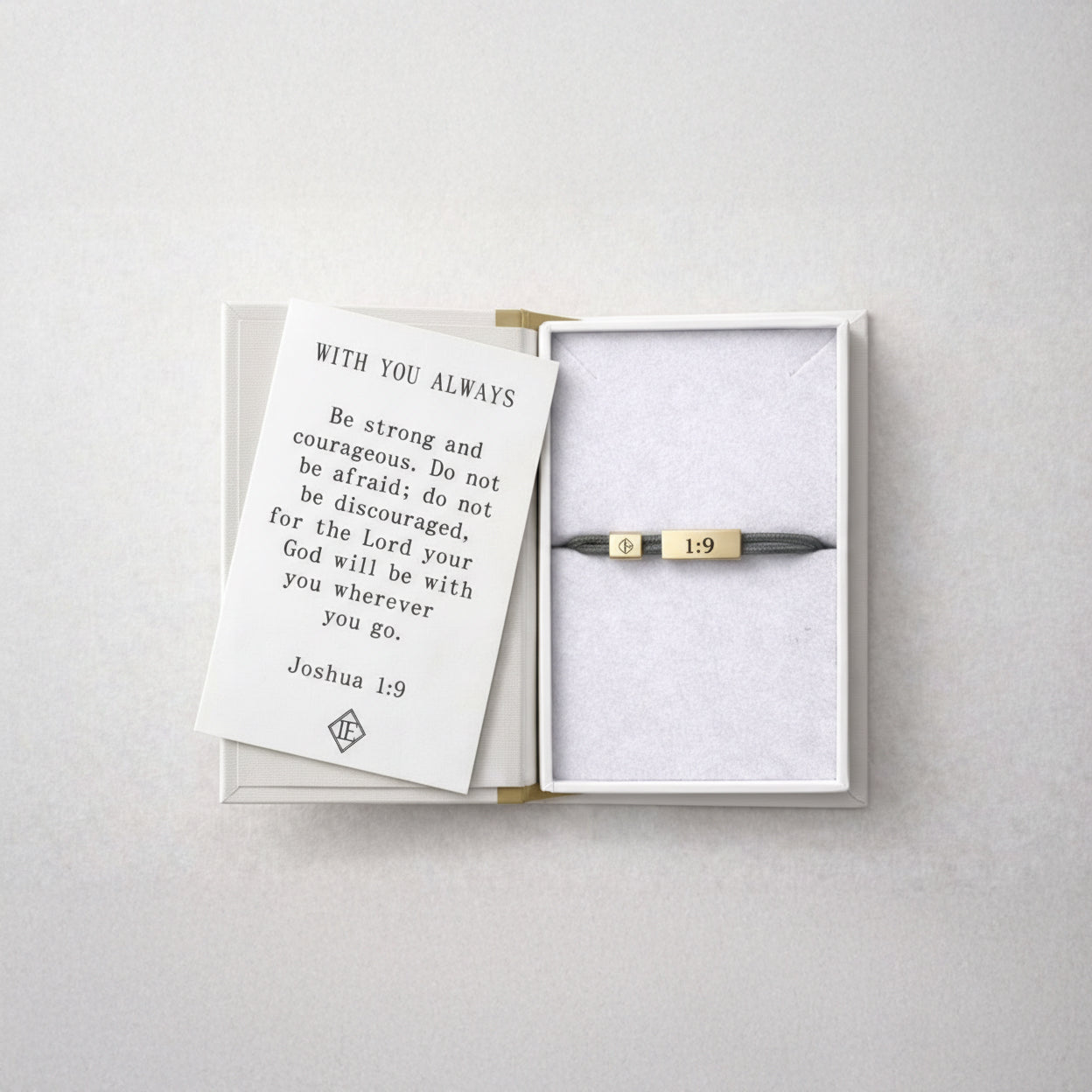 Sentiment Cord Bracelet-Joshua 1:9, With You Always