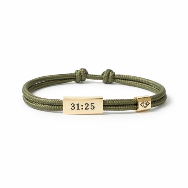 Sentiment Cord Bracelet-Proverbs 31:25, Be Brave – Lenny and Eva