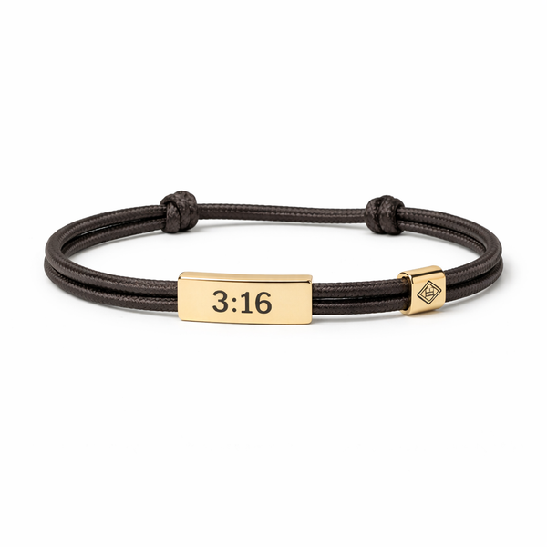 Sentiment Cord Bracelet-John 3:16, You Are Loved – Lenny and Eva