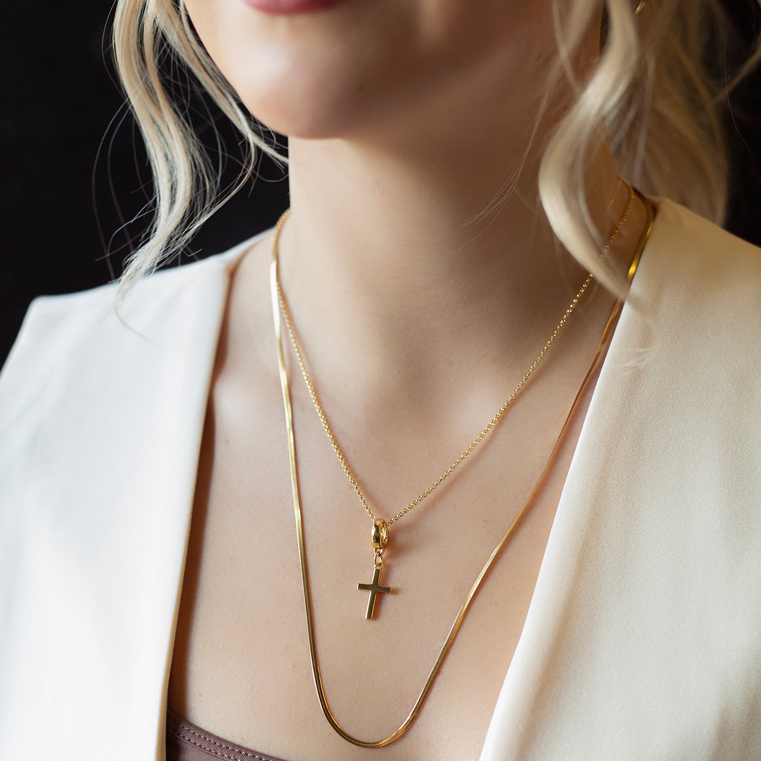 Cross Charm, Gold – Lenny and Eva