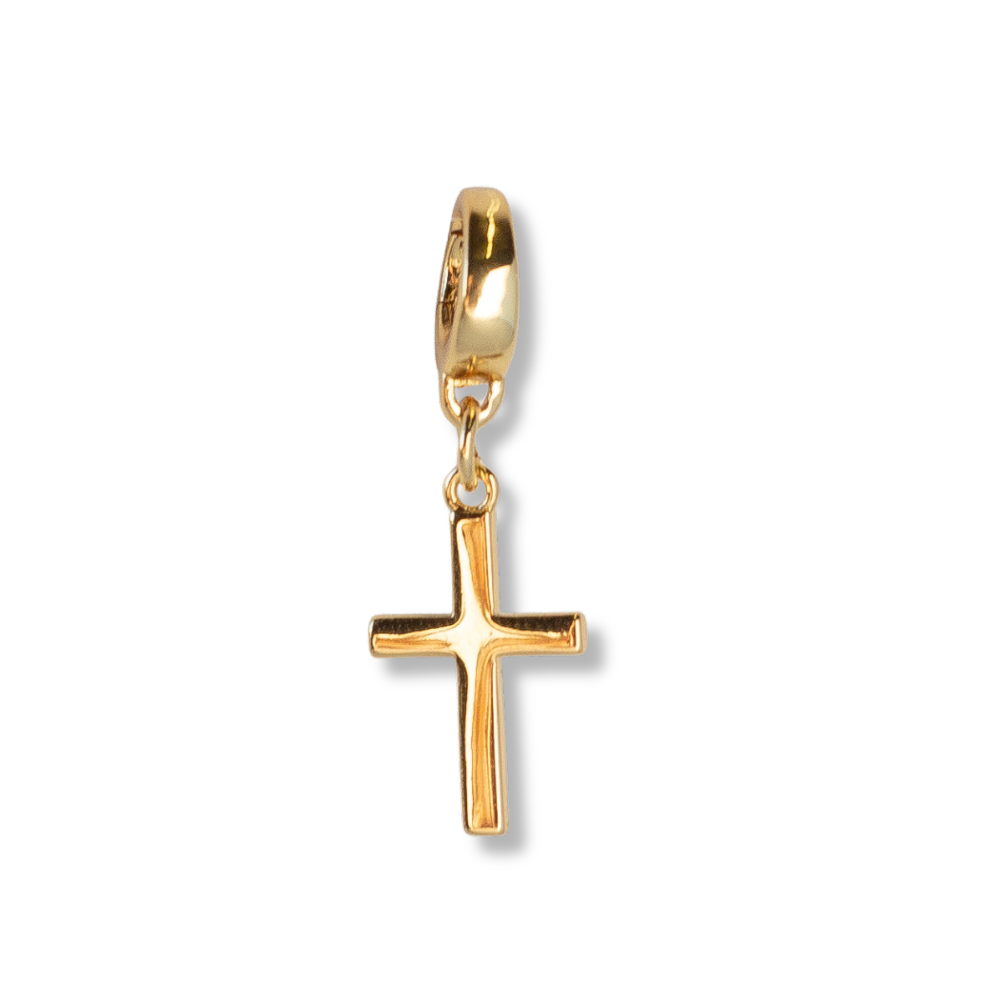 Load image into Gallery viewer, Gold Cross Charm
