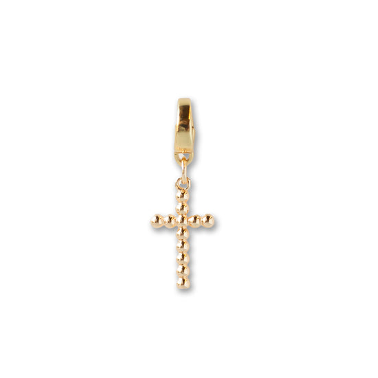 Dot Cross Charm, Gold