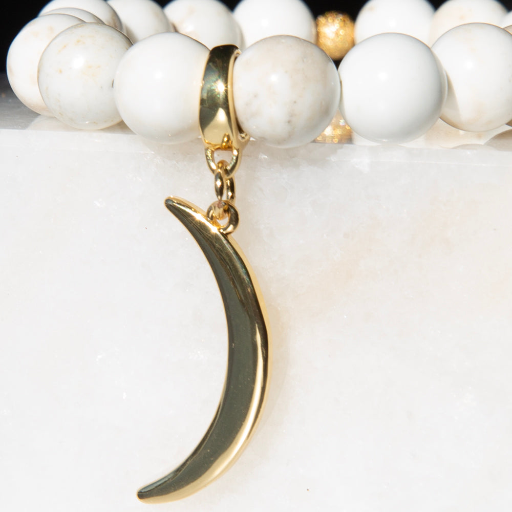 Crescent Moon Charm, Gold