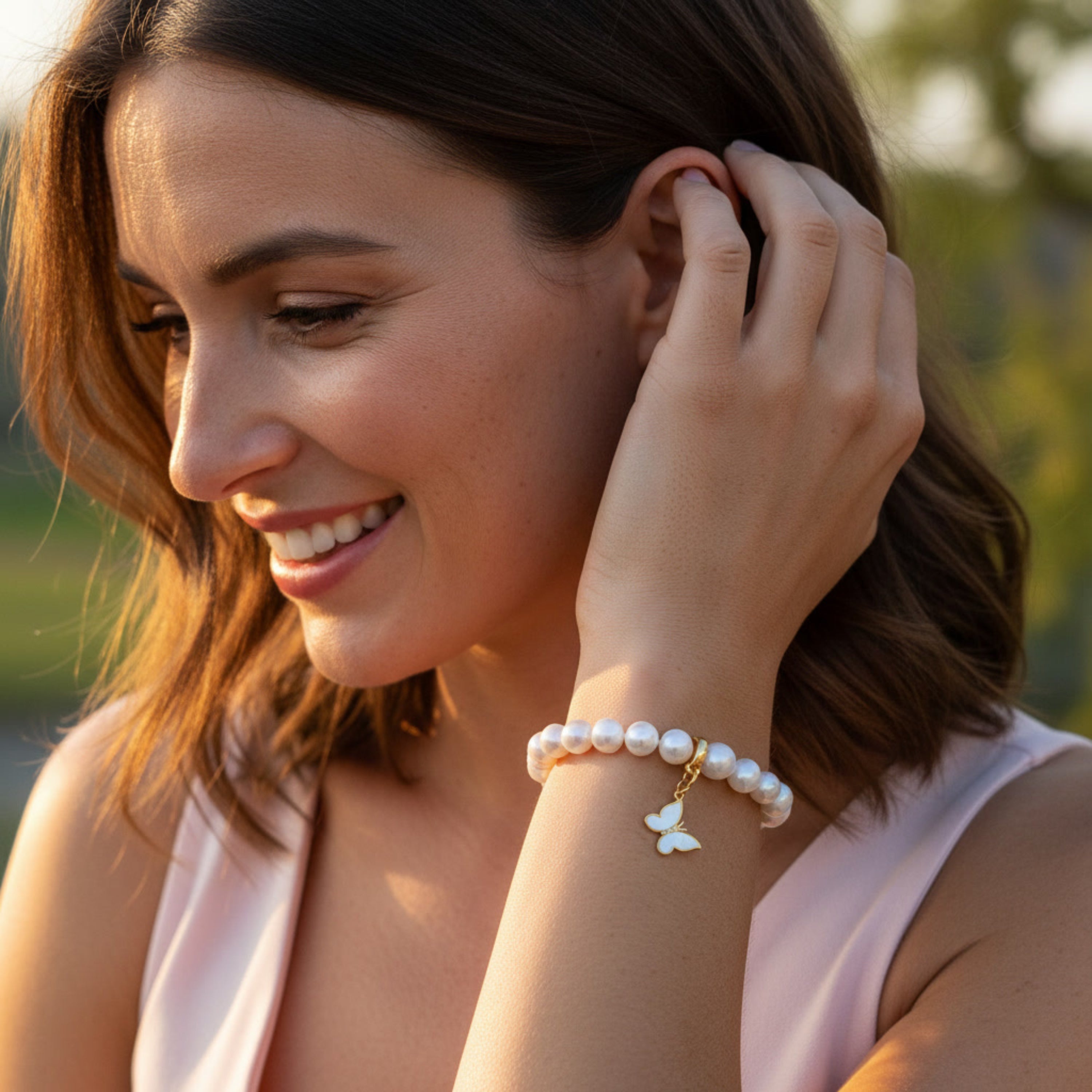 Butterfly Charm, Mother of Pearl – Lenny and Eva