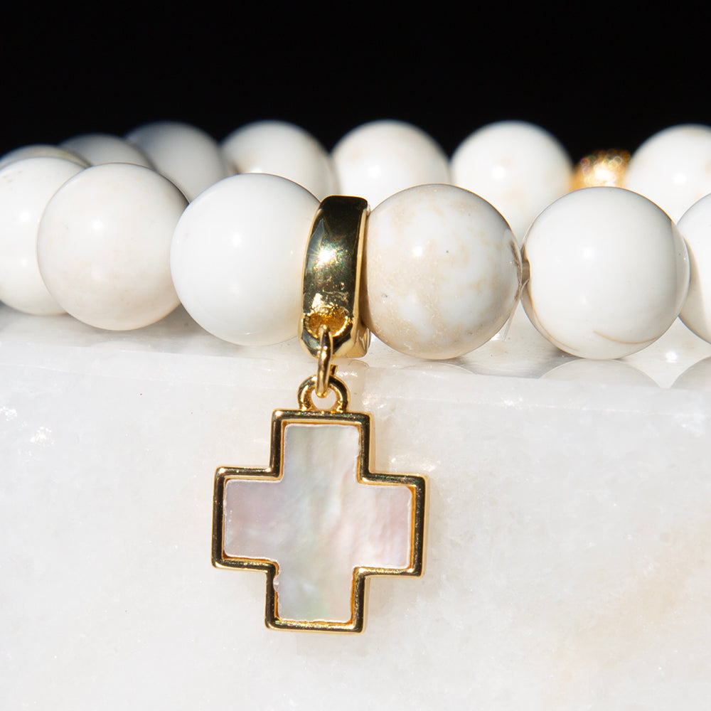 Cross Charm, Mother of Pearl