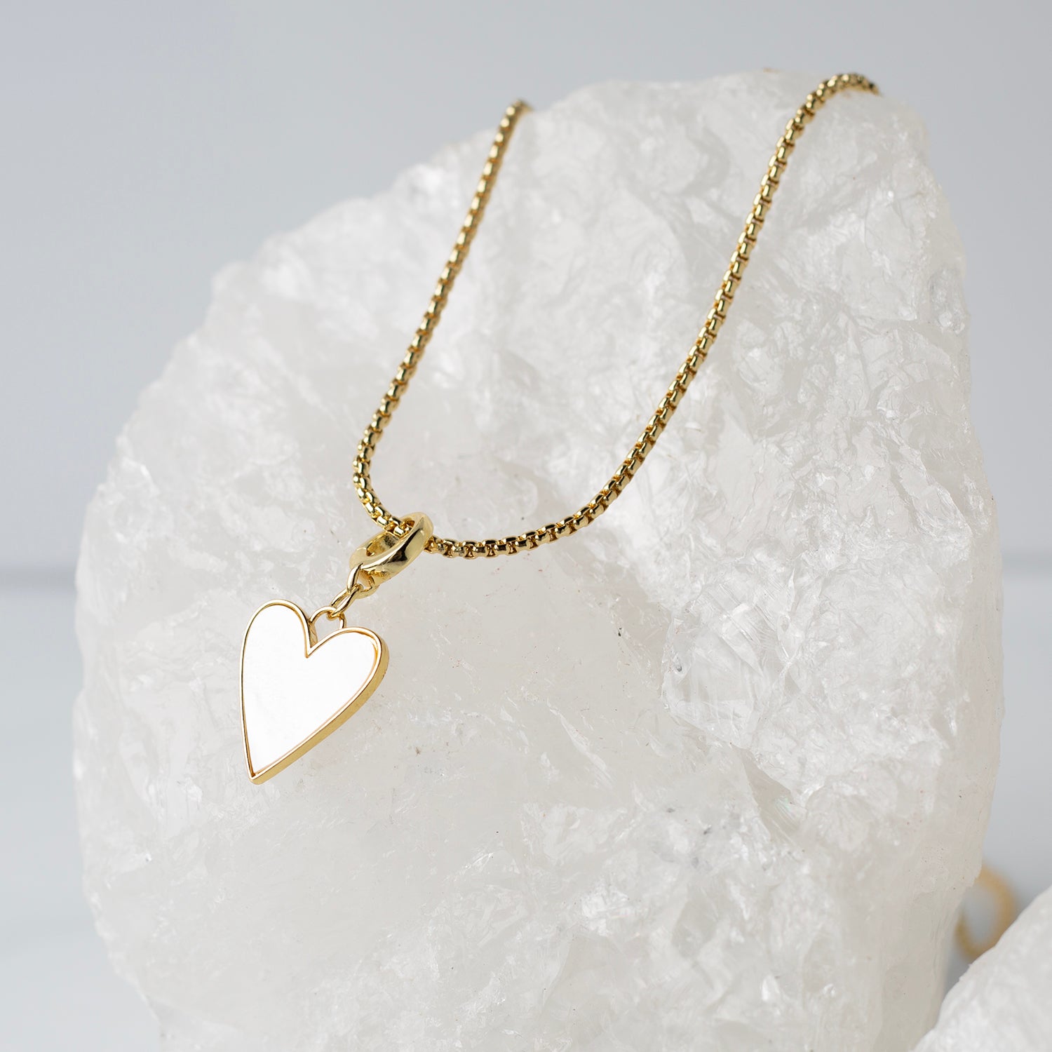 Heart Charm, Mother of Pearl – Lenny and Eva