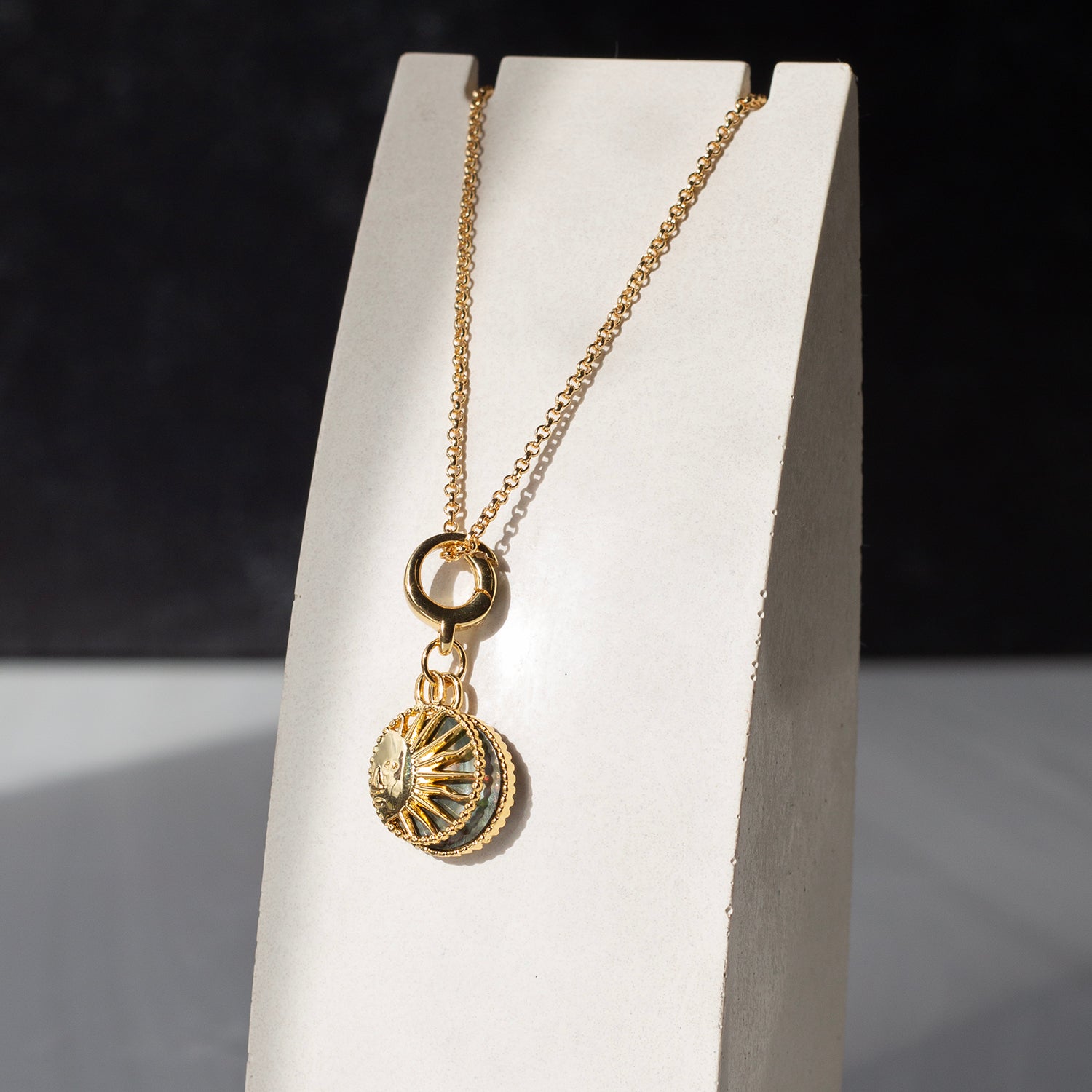 Sun & Moon Charm, Mother of Pearl – Lenny and Eva