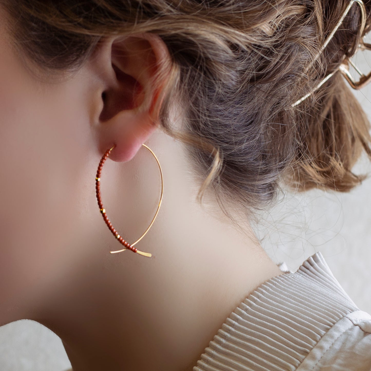 Confetti Earrings-Terra Cotta