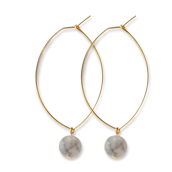 Lenny Earrings- Cloudy Quartz