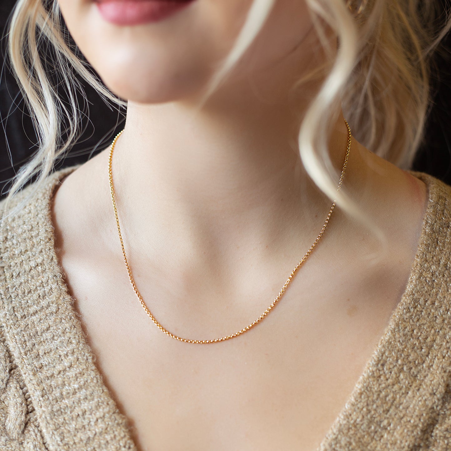 Gilded Necklace-Cable, 18"