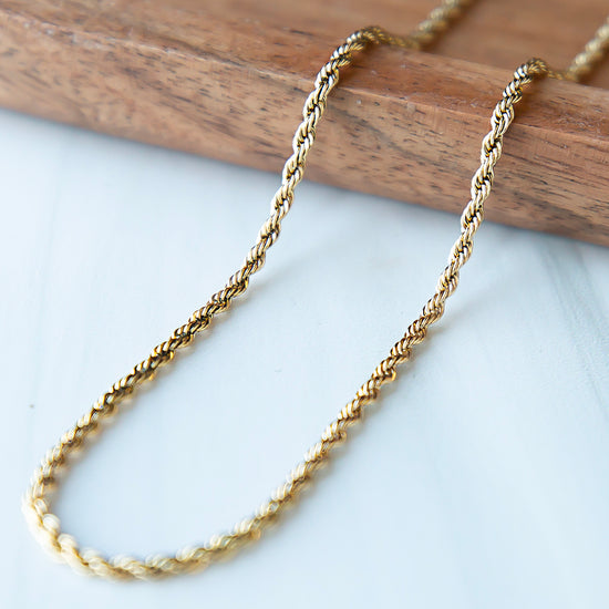 Gilded Necklace-Rope, 20"