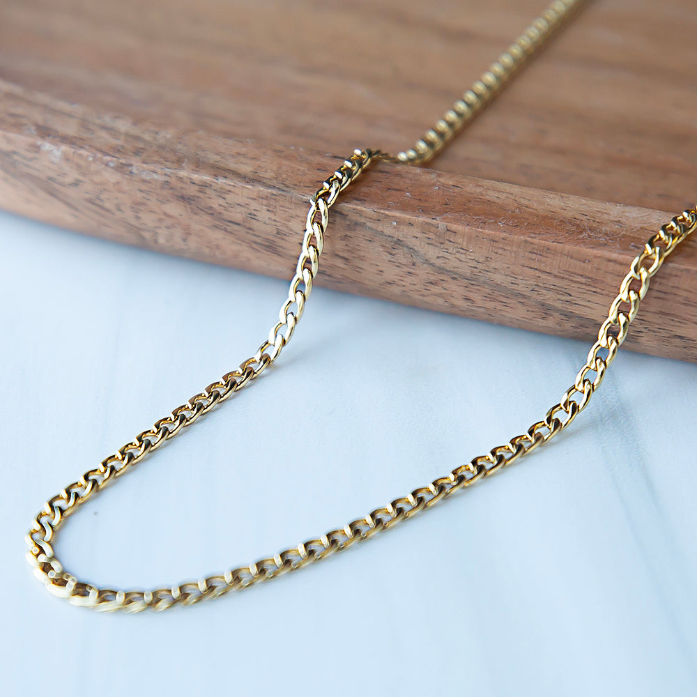 Gilded Necklace-Curb, 24"