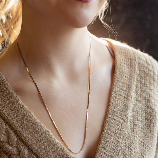 Load image into Gallery viewer, Gilded Necklace-Herringbone, 24&amp;quot;
