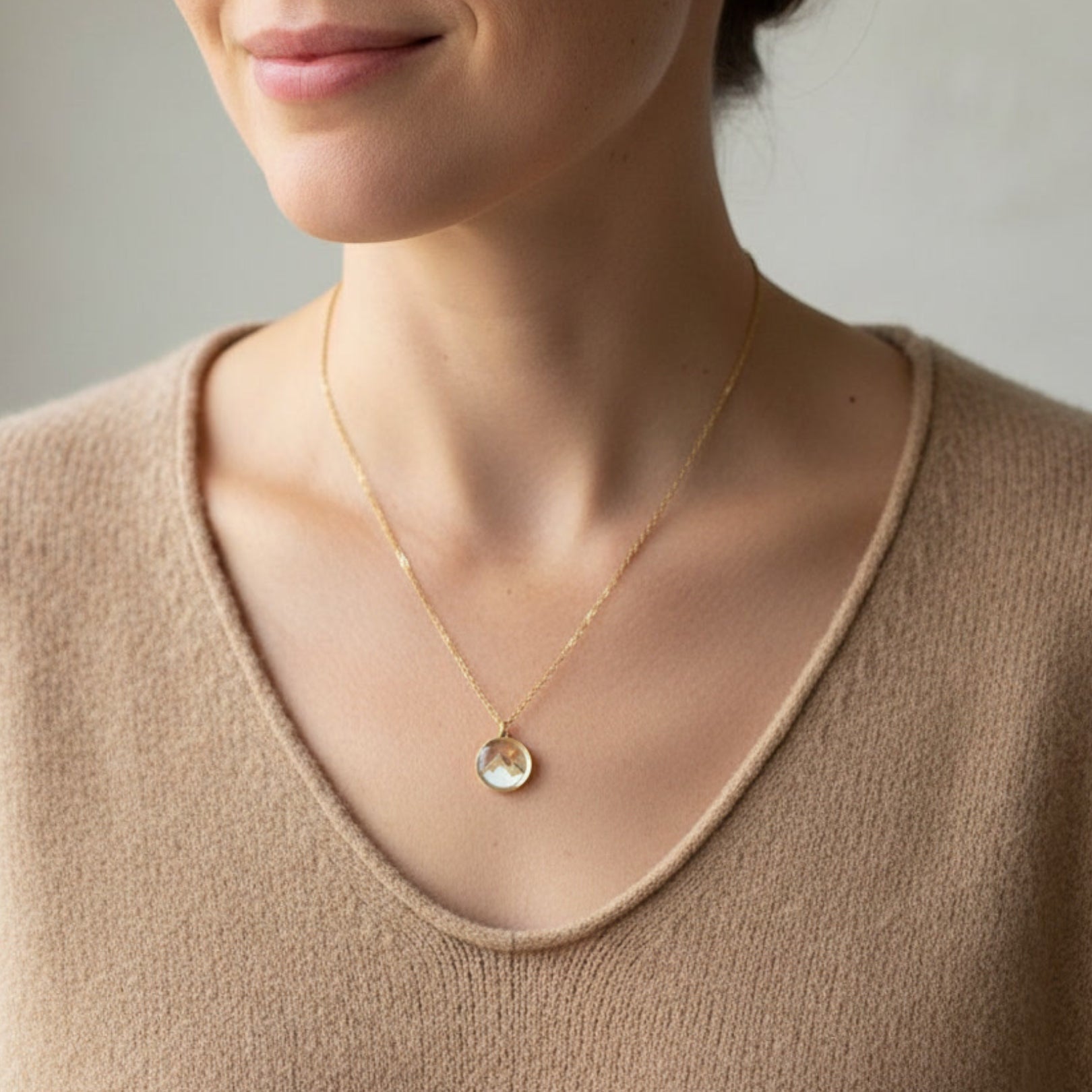 Faith Over Fear Mustard Seed Necklace-Mountain, Matthew 17:20