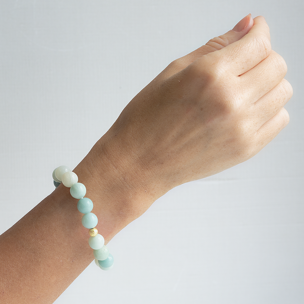 Gemstone Bracelet-Amazonite, 10mm