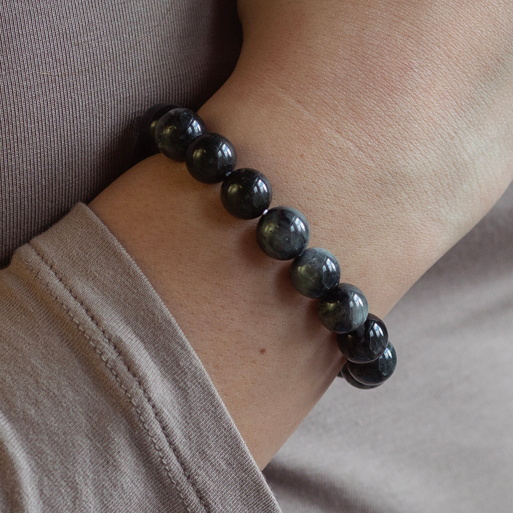 Gemstone Bracelet-Charcoal Jasper, 10mm