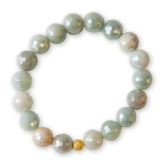 Gemstone Bracelet-Faceted Amazonite, 10mm