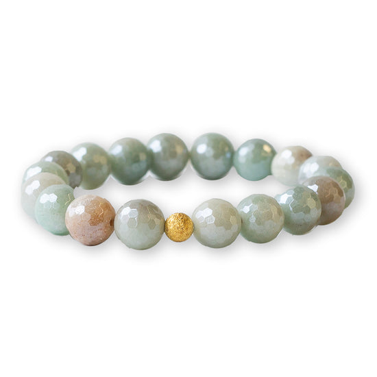 Gemstone Bracelet-Faceted Amazonite, 10mm