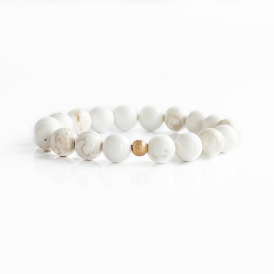 Gemstone Bracelet-Howlite, 10mm