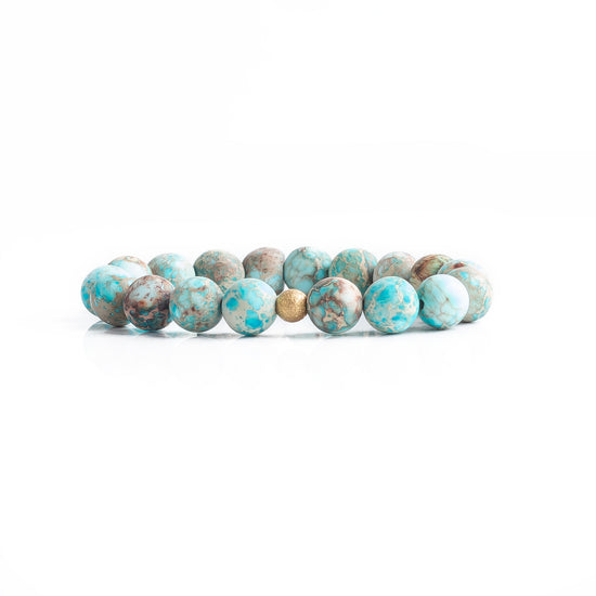 Gemstone Bracelet-Turquoise Jasper, 10mm