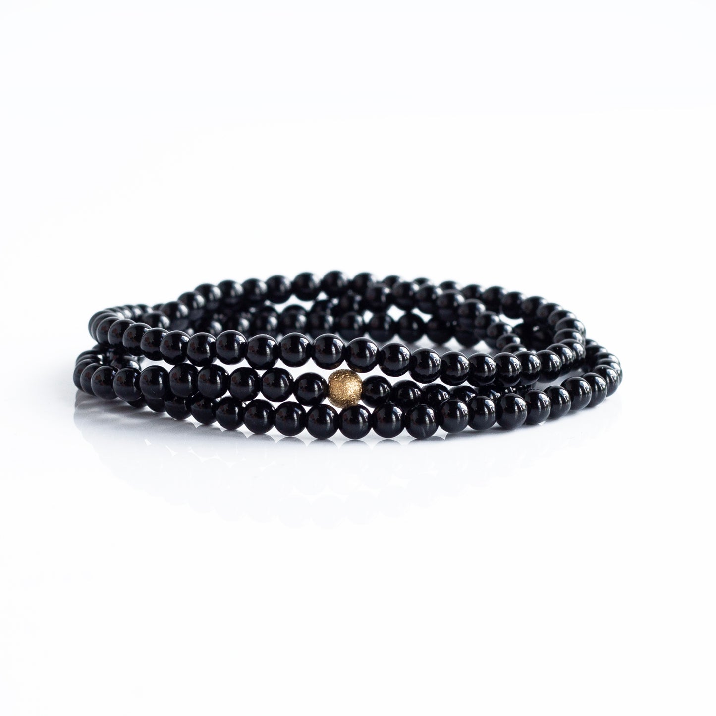 Gemstone Bracelets-Black Agate, 3 Sizes
