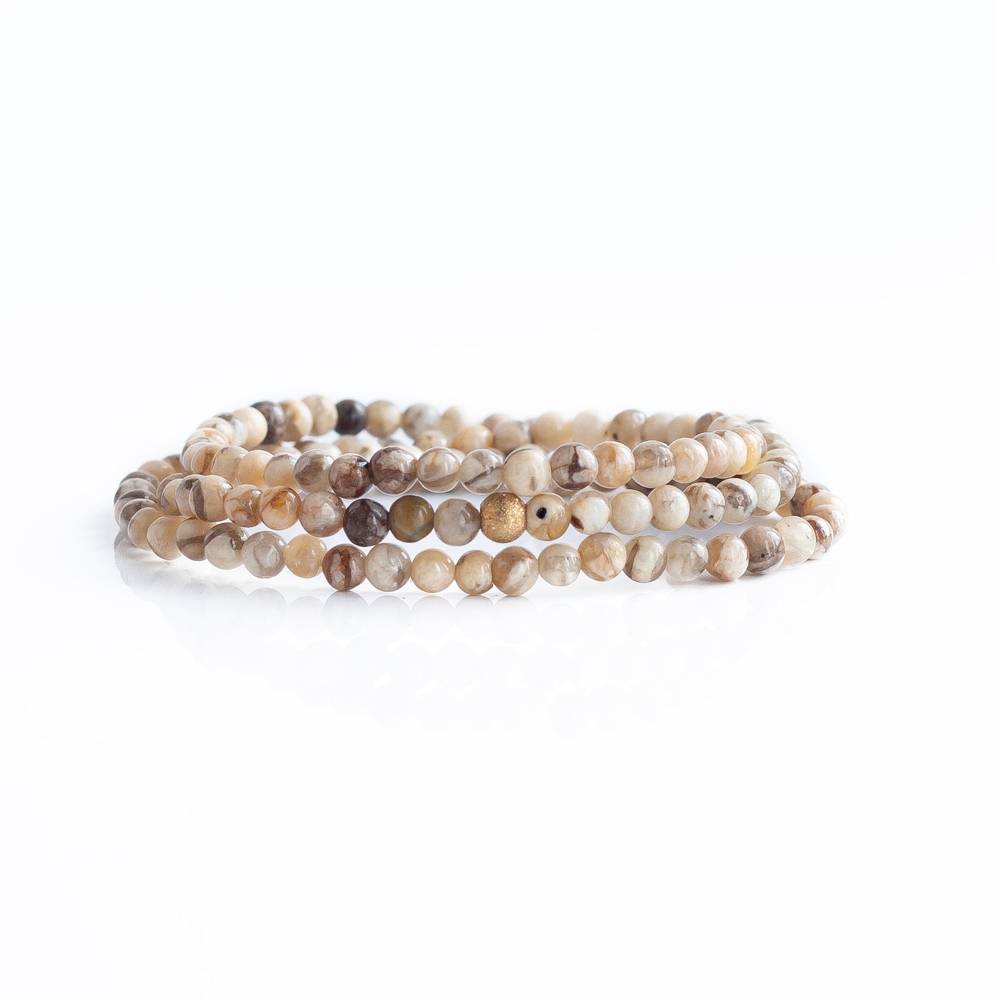 KALIFANO | Multi Gemstone 14mm Beads Elastic Bracelet For Sale