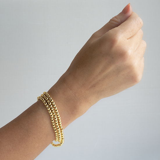 Beaded Bracelets-Gold, Wrap