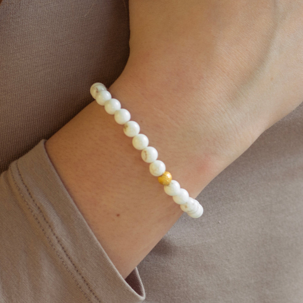 Gemstone Bracelet-Howlite, 6mm – Lenny and Eva