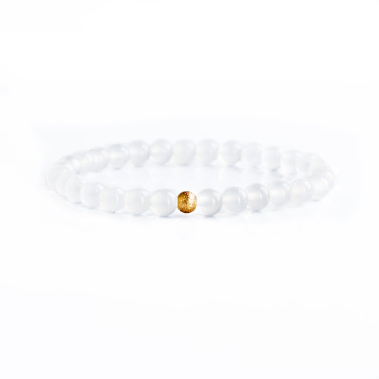Gemstone Bracelets-White Agate, 3 Sizes