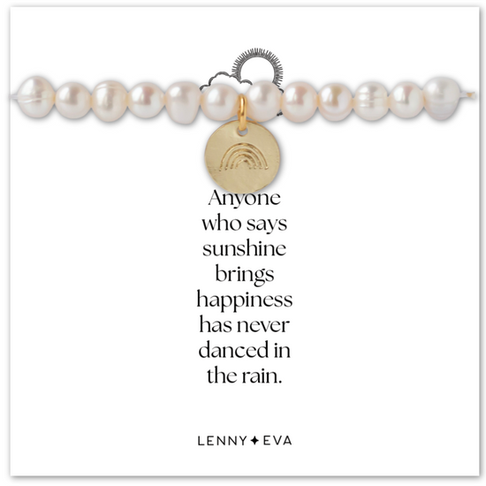 Load image into Gallery viewer, Intentions Bracelet-Rainbow-&amp;quot;Anyone who says sunshine brings happiness has never danced in the rain.&amp;quot;
