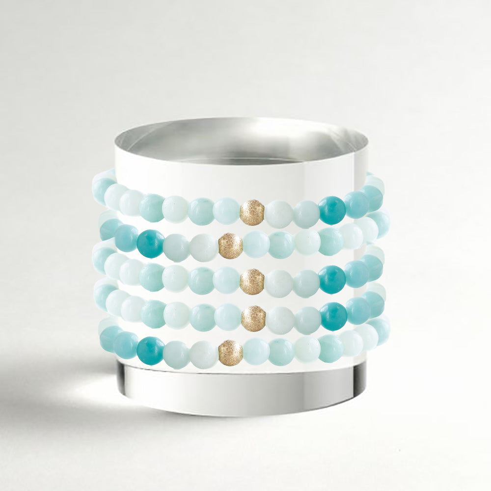 Gemstone Bracelet-Amazonite, 6mm