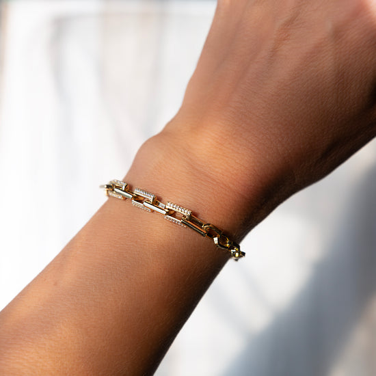 Gilded Bracelet-CZ Link