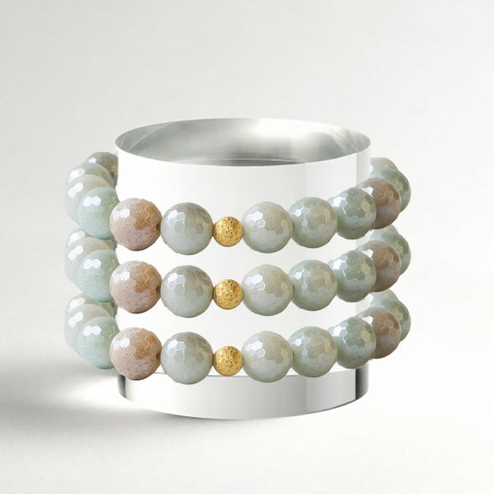 Gemstone Bracelet-Faceted Amazonite, 10mm