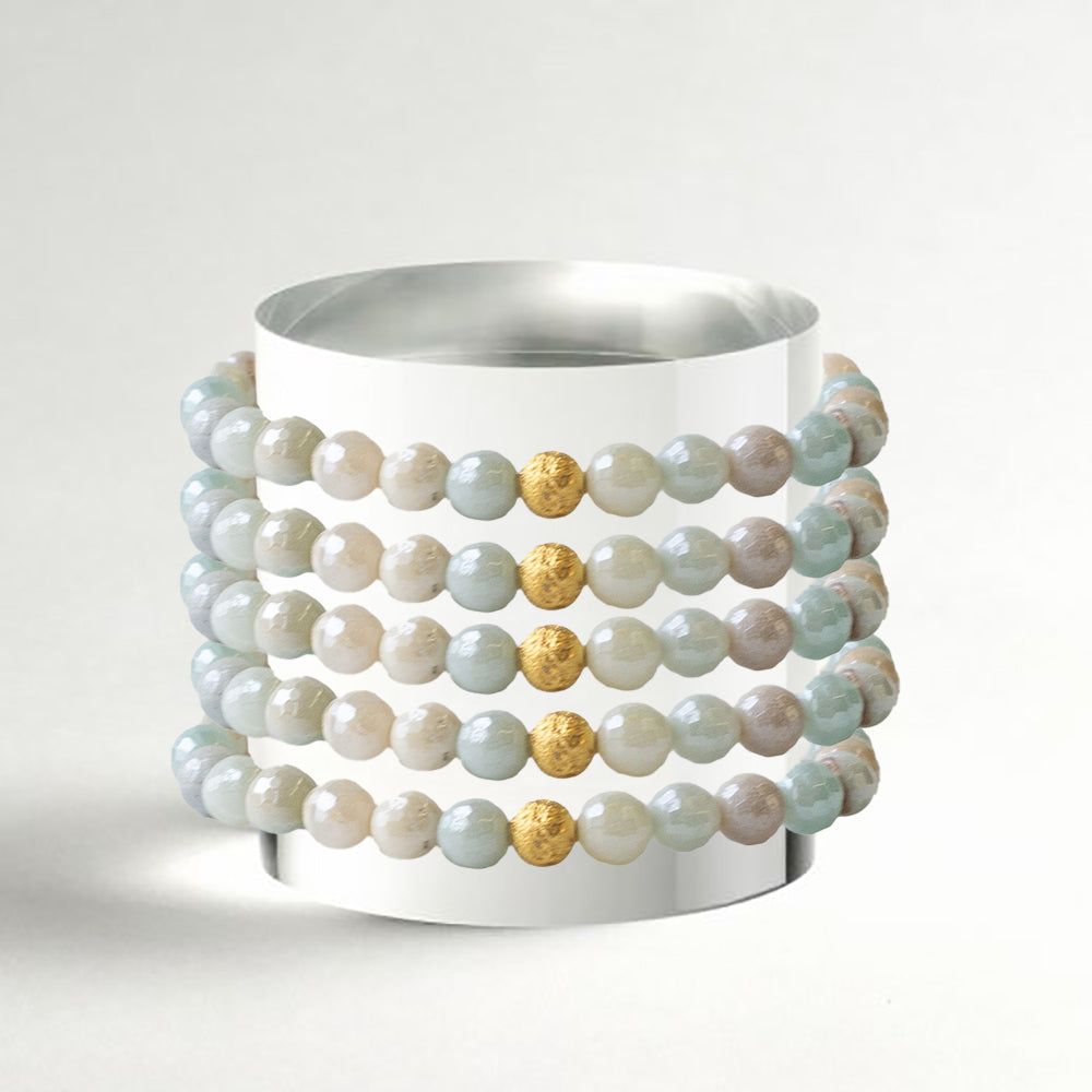 Gemstone Bracelet-Faceted Amazonite, 6mm