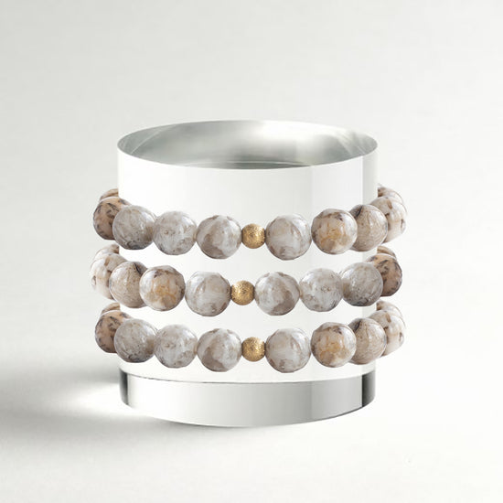 Gemstone Bracelet-Feldspar, 10mm